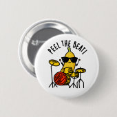 Peel de Beat Grappige Banaan Drummer Pun Ronde Button 5,7 Cm (Voorkant /achterkant)