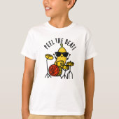 Peel de Beat Grappige Banaan Drummer Pun T-shirt (Voorkant)