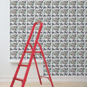 Peel en stick behang ja chef keukengerei