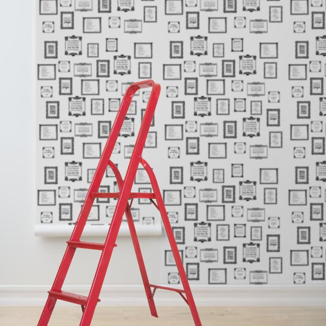 Peel en stick ingelijste quotes behang (Peel and stick framed quotes wallpaper)