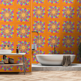 Peel en Stick Wallpaper 32 - Naranja Behang
