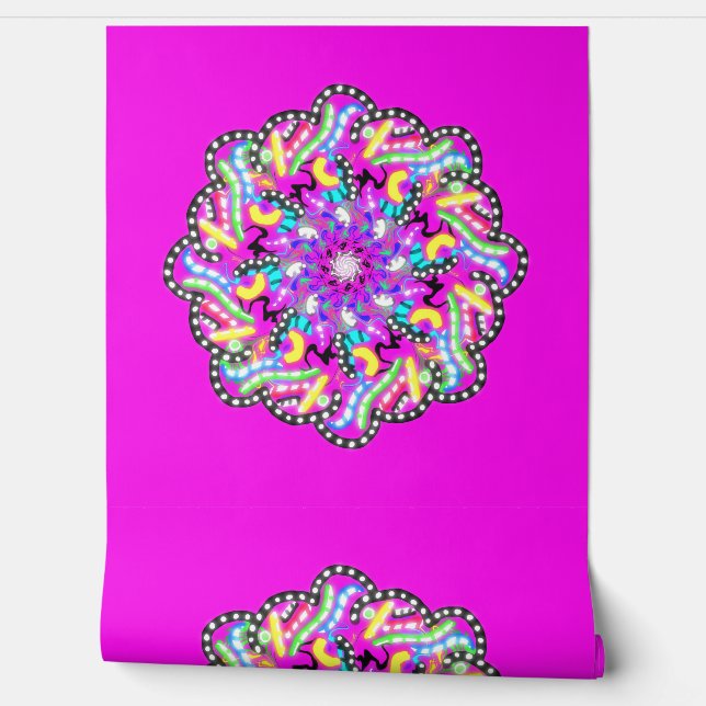 Peel en Stick Wallpaper 9 - Paarse Behang (Afrollen)