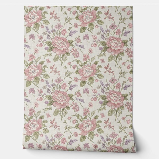 Peel en Stick Wallpaper –  Bloemen Rozen Behang (Afrollen)