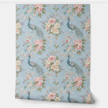 Peel en Stick Wallpaper –  Pauw in Blauw