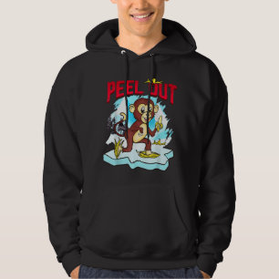 Peel Out Funny Chimpansee Schattige Monkey Ice Sch Hoodie