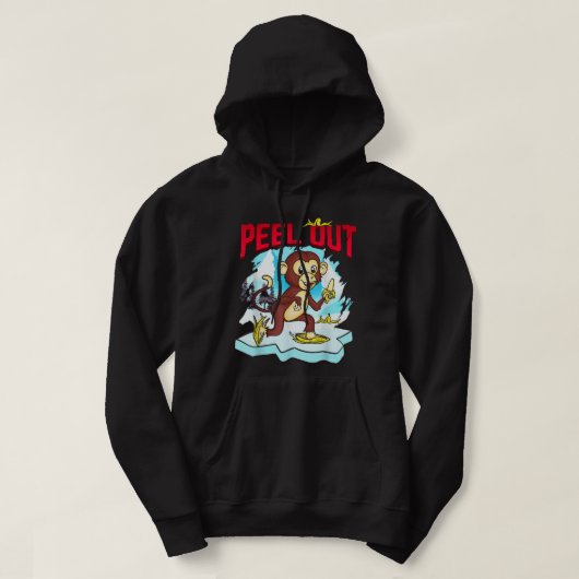 Peel Out Funny Chimpansee Schattige Monkey Ice Sch Hoodie (Design voorkant)