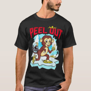 Peel Out Funny Chimpansee Schattige Monkey Ice Sch T-shirt