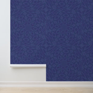 Peel Stick Blauwe Diamanten Cirkels Geometrisch Behang