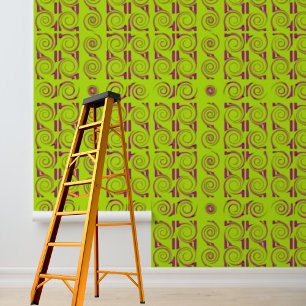 Peel Stick Modern Geometrisch Patroon Limoen Patro Behang