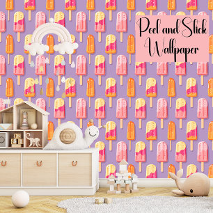 Peel & Stick Popsicle Summer Ice Cream Girly Behang