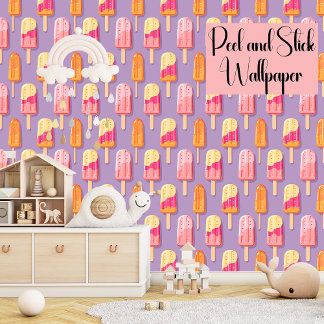 Peel & Stick Popsicle Summer Ice Cream Girly Behang