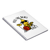 Peel The Beat Funny Banana Drummer Pun Notitieboek (Rechterzijde)
