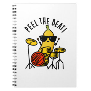 Peel The Beat Funny Banana Drummer Pun Notitieboek
