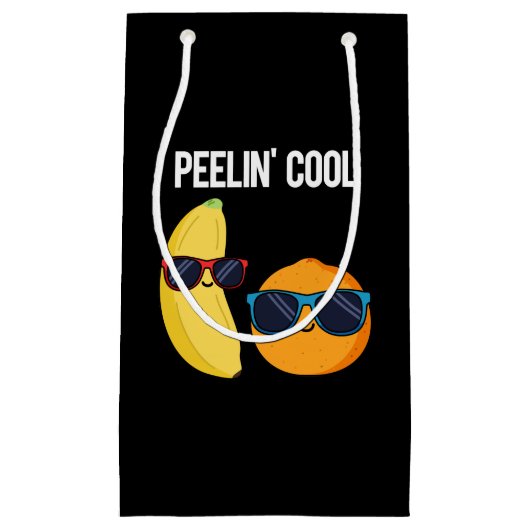 Peelin Cool Funny Fruit Pun Dark BG Klein Cadeauzakje (Voorkant)