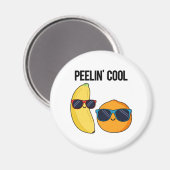 Peelin Cool Funny Fruit Pun Magneet (Voorkant / Achterkant)