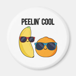 Peelin Cool Funny Fruit Pun Magneet