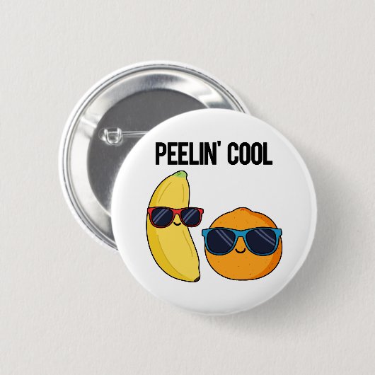 Peelin Cool Funny Fruit Pun Ronde Button 5,7 Cm (Voorkant /achterkant)