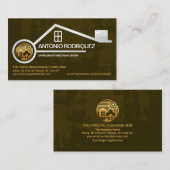 Peeling Brown Wall Paint Faux Silver Home Handyman Visitekaartje (Voorkant / Achterkant)