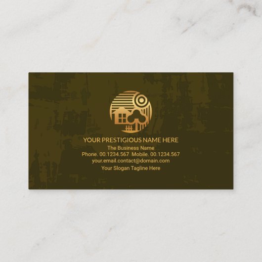 Peeling Brown Wall Paint Faux Silver Home Handyman Visitekaartje (Achterkant)