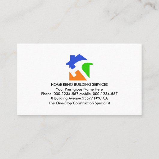 Peeling gips verf handyman visitekaartje (Achterkant)