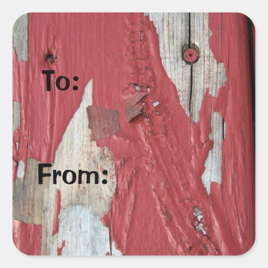 Peeling Paint Gift Label Sticker (Voorkant)