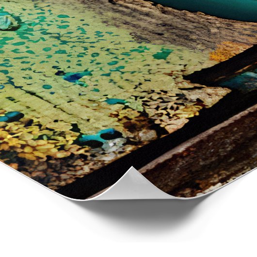 Peeling Paint, rustiek, Antiek, Poster (Hoek)