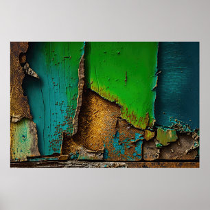 Peeling Paint, rustiek, Antiek, Poster