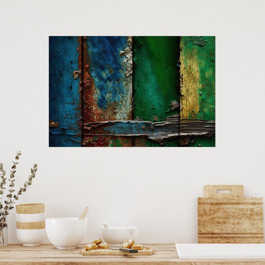 Peeling Paint, rustiek, Antiek, Poster (Keuken)