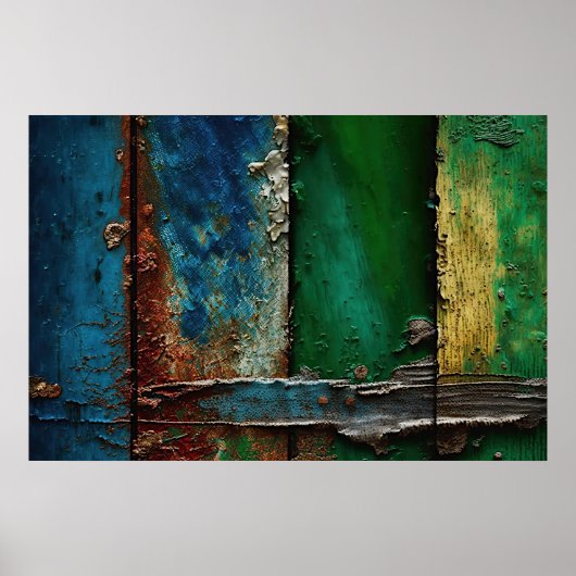 Peeling Paint, rustiek, Antiek, Poster (Voorkant)