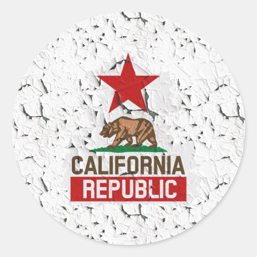 Peeling Paint uit Californië Ronde Sticker (Voorkant)