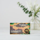 Peeling Plaster Old Brick Stone Wall Masonry Visitekaartje (Staand voorkant)