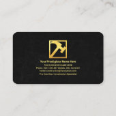 Peeling Verf Gold Home op Black Grunge Visitekaartje (Achterkant)