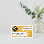 Peeling Wall Paint Splatter Home Repair Visitekaartje (Staand voorkant)