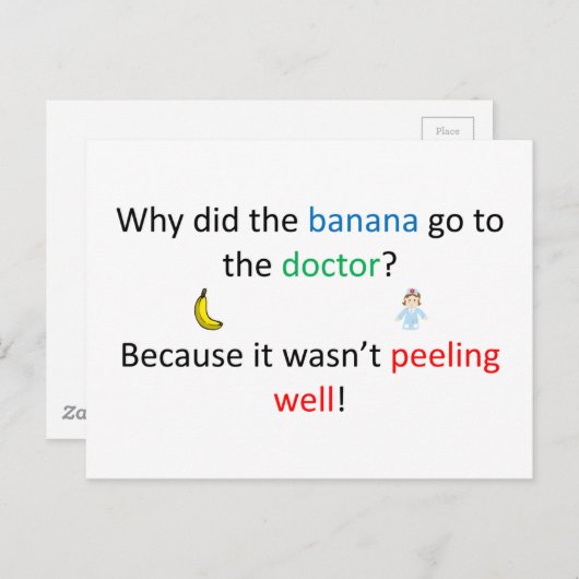 Peeling Well Joke Briefkaart (Voorkant / Achterkant)