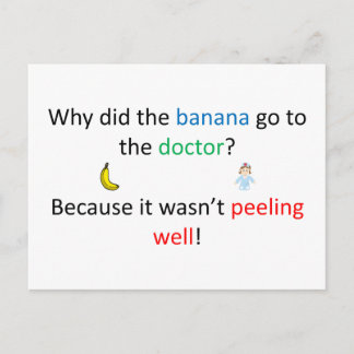 Peeling Well Joke Briefkaart
