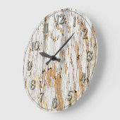 Peeling White Paint Abstract Grote Klok (Hoek)