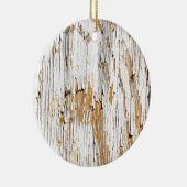 Peeling White Paint Abstract Keramisch Ornament (Rechts)