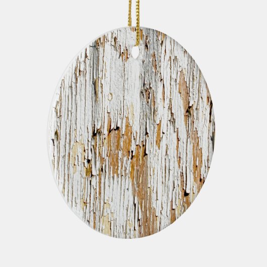 Peeling White Paint Abstract Keramisch Ornament (Rechts)