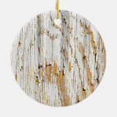 Peeling White Paint Abstract Keramisch Ornament (Achterkant)