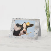 Peep en koe over stippen kaart (Voorkant)