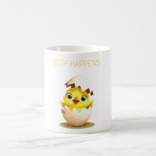 Peep Happens" Cute Chick Baby T-Shirt Koffiemok
