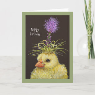 Peep met verjaardagskaart voor liatris kaart