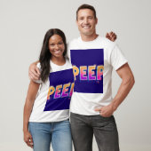 PEEP Neon Gradient T-Shirt | Retro 80s Synthwave T (Unisex)