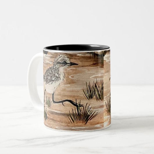 Peep op de run Cup Tweekleurige Koffiemok (Voorkant links)