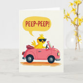 Peep Peep Fun Bird Ride Kaart (Gele Bloem)
