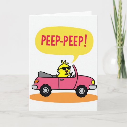 Peep Peep Fun Ride Greeting Card Kaart (Voorkant)