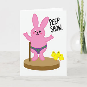 Peep Show Konijn Grappige Kaart