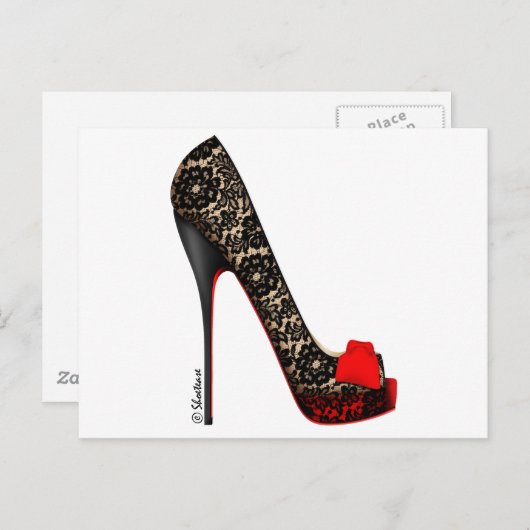 Peep Toe-pomp Briefkaart (Voorkant / Achterkant)