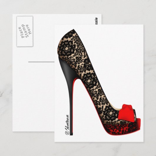 Peep Toe-pomp Briefkaart (Voorkant / Achterkant)
