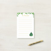 Peepal-blad en bladheader takenlijst post-it® notes (Op bureau)